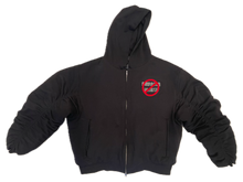 Load image into Gallery viewer, IDK VS THE WORLD FLEECE BOMBER HOODIE
